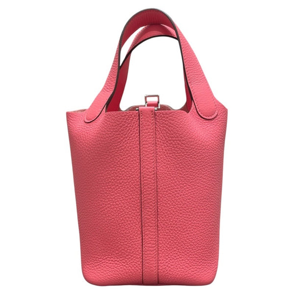エルメス HERMES ピコタンロックPM W刻 ローズアザレ　SV金具 トリヨンクレマンス レディース ハンドバッグ