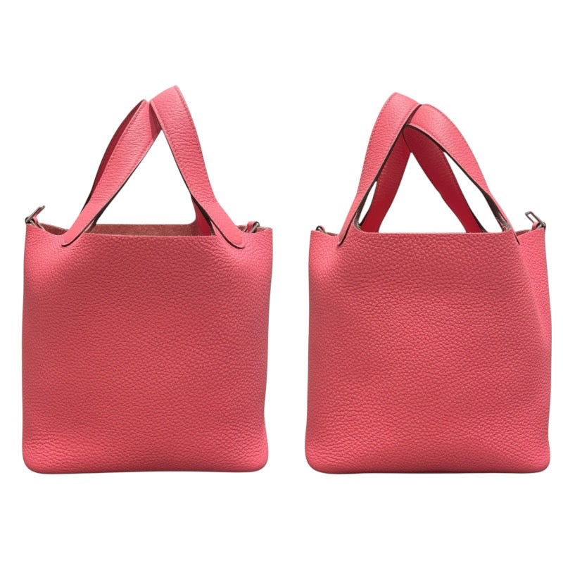 エルメス HERMES ピコタンロックPM W刻 ローズアザレ　SV金具 トリヨンクレマンス レディース ハンドバッグ