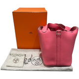 エルメス HERMES ピコタンロックPM W刻 ローズアザレ　SV金具 トリヨンクレマンス レディース ハンドバッグ