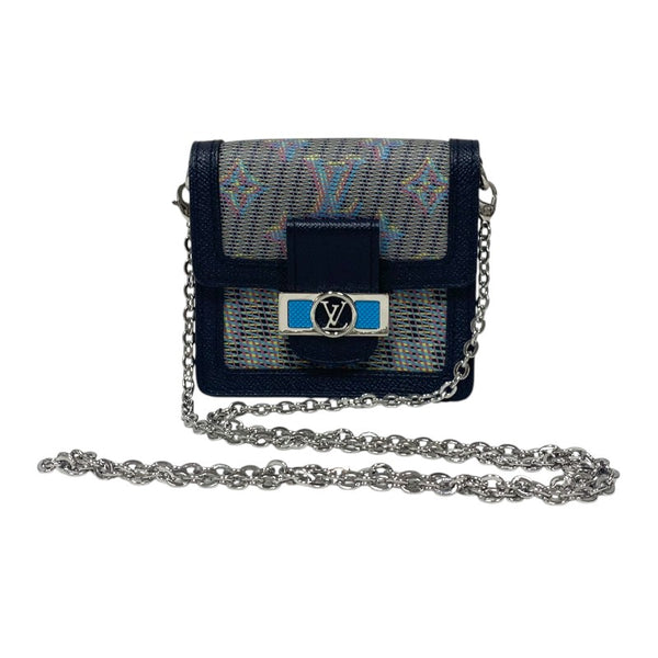 ルイ・ヴィトン LOUIS VUITTON ドーフィーヌMINI M68619 グレー×ブラック シルバー金具 モノグラム・LVポップ レディース ショルダーバッグ