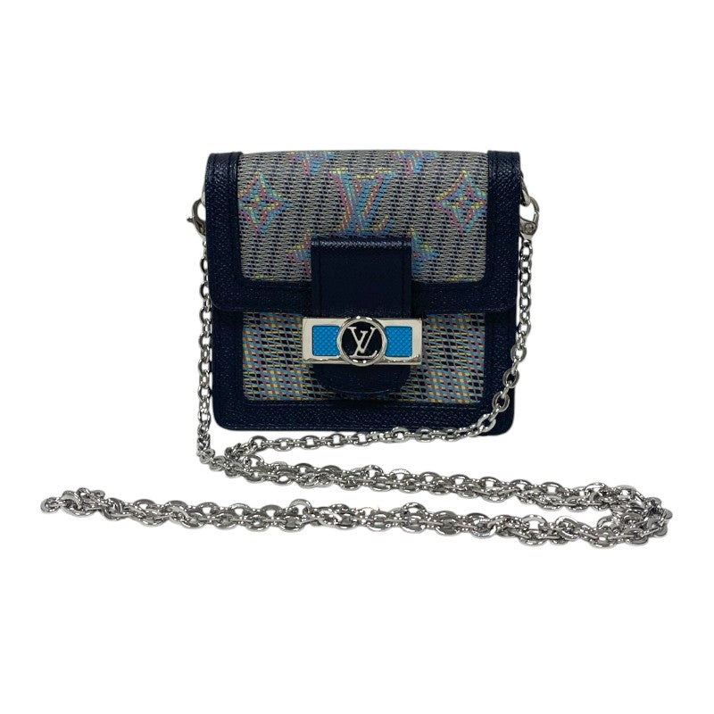 ルイ・ヴィトン LOUIS VUITTON ドーフィーヌMINI M68619 グレー×ブラック シルバー金具 モノグラム・LVポップ レディース ショルダーバッグ
