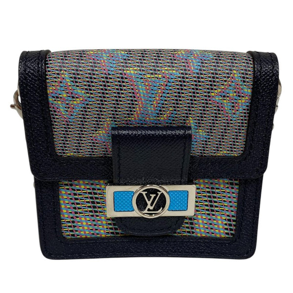 ルイ・ヴィトン LOUIS VUITTON ドーフィーヌMINI M68619 グレー×ブラック シルバー金具 モノグラム・LVポップ レディース ショルダーバッグ