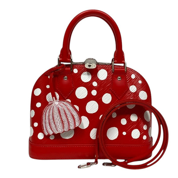 ルイ・ヴィトン LOUIS VUITTON アルマBB LV×YK M21698 レッド×ホワイト シルバー金具 グレインレザー レディース ハンドバッグ