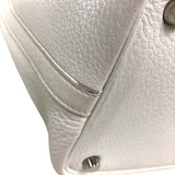 エルメス HERMES ピコタンPM □H刻  ホワイト シルバー金具 トリヨン レディース ハンドバッグ