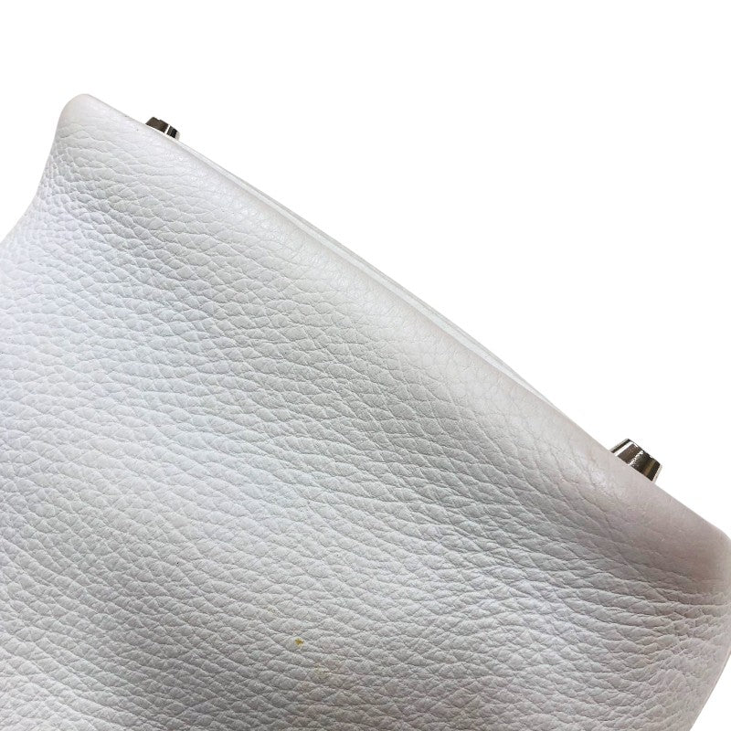 エルメス HERMES ピコタンPM □H刻  ホワイト シルバー金具 トリヨン レディース ハンドバッグ