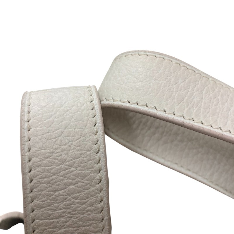 エルメス HERMES ピコタンPM □H刻  ホワイト シルバー金具 トリヨン レディース ハンドバッグ