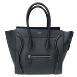 セリーヌ CELINE ラゲージ マイクロショッパー 189793 ブラック×SV金具 ドラムドカーフ レディース ハンドバッグ
