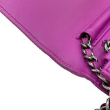 シャネル CHANEL マトラッセ・シェブロン チェーンウォレット 20番台 パープル シルバー金具 ラムスキン レディース ショルダーバッグ