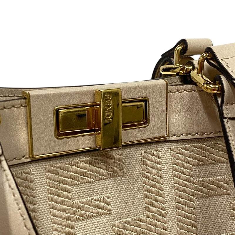 フェンディ FENDI ピーカブー エックストート 8BH374 ベージュ キャンバス/ジャガード レディース トートバッグ