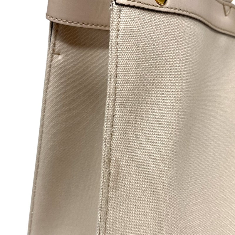 フェンディ FENDI ピーカブー エックストート 8BH374 ベージュ キャンバス/ジャガード レディース トートバッグ