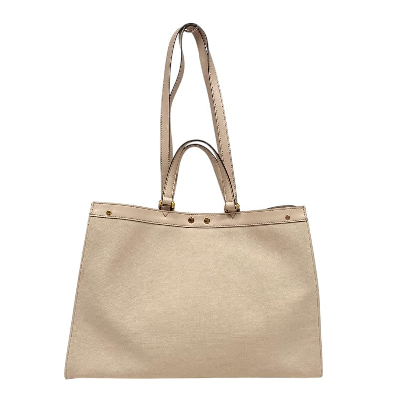 フェンディ FENDI ピーカブー エックストート 8BH374 ベージュ キャンバス/ジャガード レディース トートバッグ