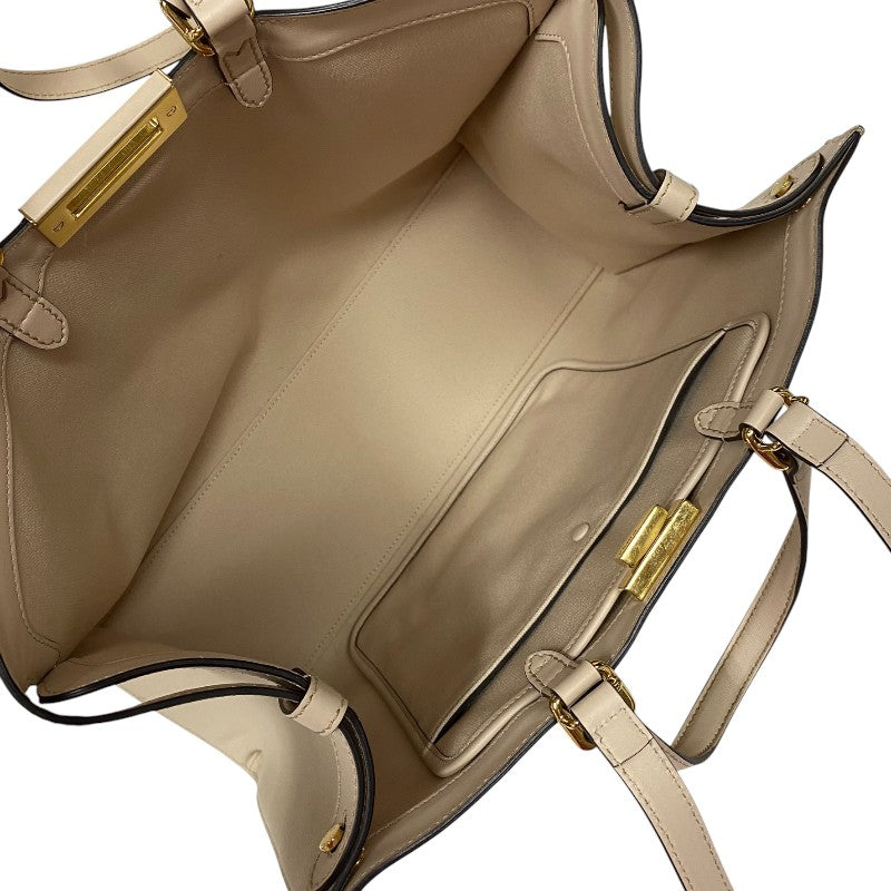 フェンディ FENDI ピーカブー エックストート 8BH374 ベージュ キャンバス/ジャガード レディース トートバッグ