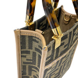 フェンディ FENDI ミニ サンシャインショッパー 8BS051 ブラウン ズッカキャンバス/レザー レディース ハンドバッグ