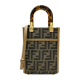 フェンディ FENDI ミニ サンシャインショッパー 8BS051 ブラウン ズッカキャンバス/レザー レディース ハンドバッグ