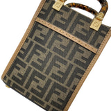 フェンディ FENDI ミニ サンシャインショッパー 8BS051 ブラウン ズッカキャンバス/レザー レディース ハンドバッグ