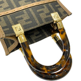 フェンディ FENDI ミニ サンシャインショッパー 8BS051 ブラウン ズッカキャンバス/レザー レディース ハンドバッグ