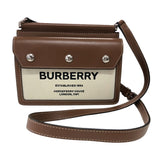 バーバリーロンドン  BURBERRY LONDON ベビータイトルポケットバッグ 8014611 ブラウン レザー/キャンバス レディース ショルダーバッグ