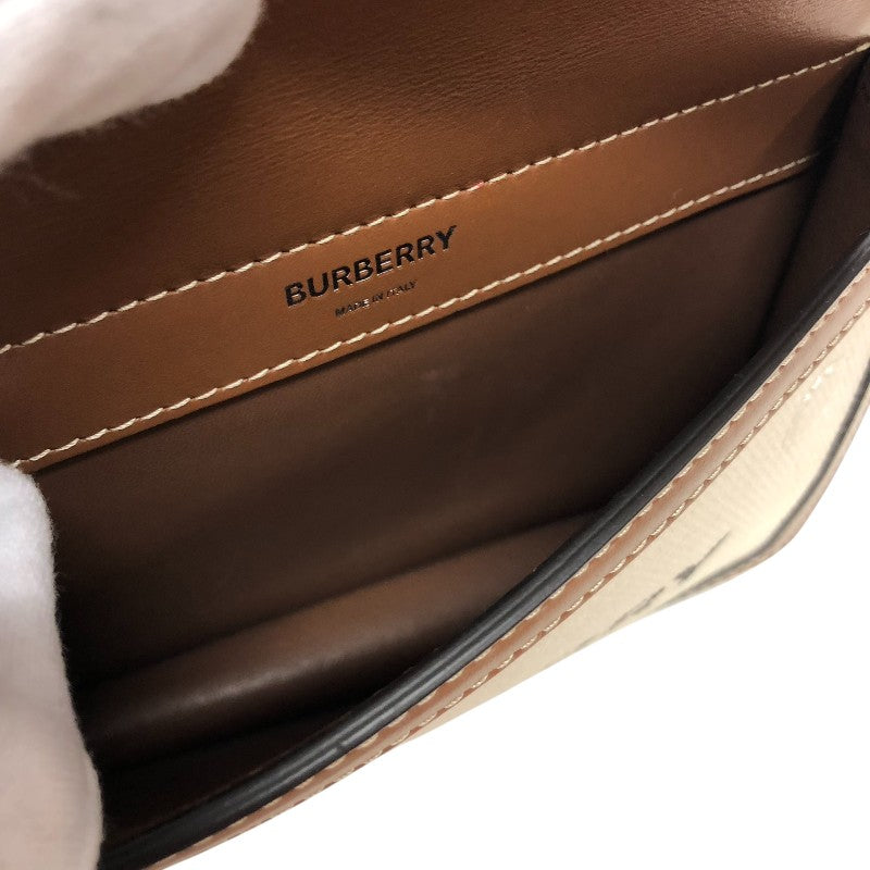 バーバリーロンドン  BURBERRY LONDON ベビータイトルポケットバッグ 8014611 ブラウン レザー/キャンバス レディース ショルダーバッグ