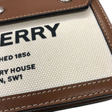 バーバリーロンドン  BURBERRY LONDON ベビータイトルポケットバッグ 8014611 ブラウン レザー/キャンバス レディース ショルダーバッグ