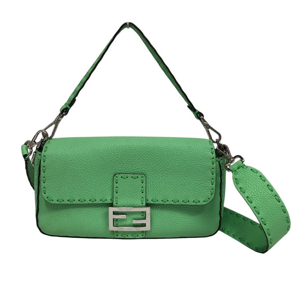 フェンディ FENDI セレリア バゲットバッグ 8BR600 グリーン カーフ レディース ハンドバッグ