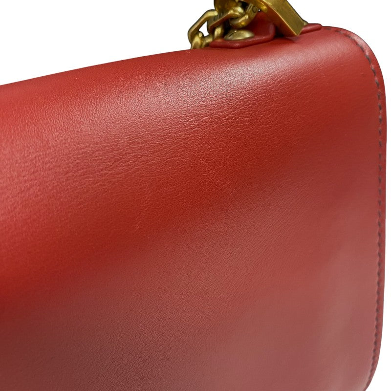 クリスチャン・ディオール Christian Dior J’ADIOR フラップバッグ レッド カーフレザー レディース ショルダーバッグ