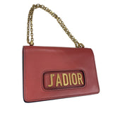 クリスチャン・ディオール Christian Dior J’ADIOR フラップバッグ レッド カーフレザー レディース ショルダーバッグ