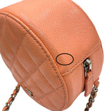 シャネル CHANEL マトラッセ チェーンショルダーバッグ AP0245 30番台 サーモンピンク シルバー金具 キャビアスキン レディース ショルダーバッグ