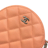 シャネル CHANEL マトラッセ チェーンショルダーバッグ AP0245 30番台 サーモンピンク シルバー金具 キャビアスキン レディース ショルダーバッグ