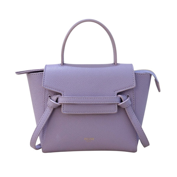 セリーヌ CELINE ピコ　ベルトバッグ 194263 ライラック/GD金具 ドラムドカーフ レディース ハンドバッグ