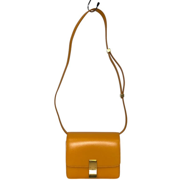 セリーヌ CELINE クラシックボックス スモール 189183 オレンジ ゴールド金具 ボックスカーフ レディース ショルダーバッグ