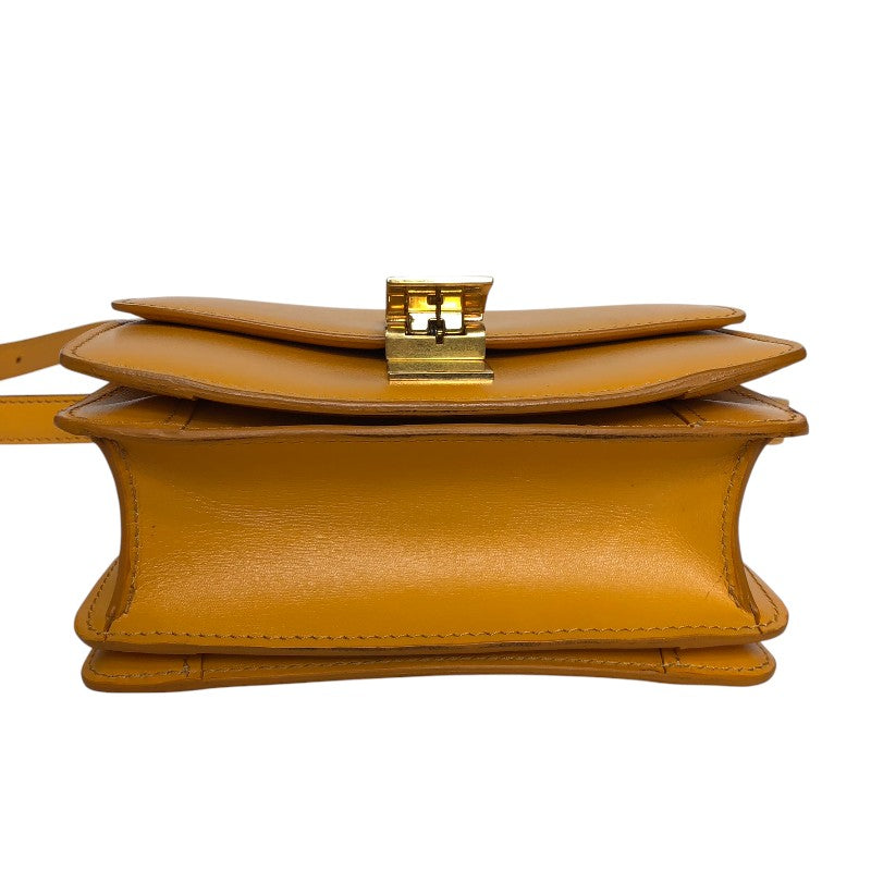 セリーヌ CELINE クラシックボックス スモール 189183 オレンジ ゴールド金具 ボックスカーフ レディース ショルダーバッグ