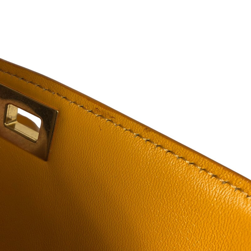 セリーヌ CELINE クラシックボックス スモール 189183 オレンジ ゴールド金具 ボックスカーフ レディース ショルダーバッグ