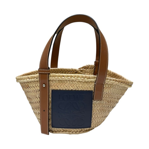 ロエベ LOEWE バスケットバッグ スモール 327.02NS93 ナチュラル×タン ラフィア/カーフスキン トートバッグ