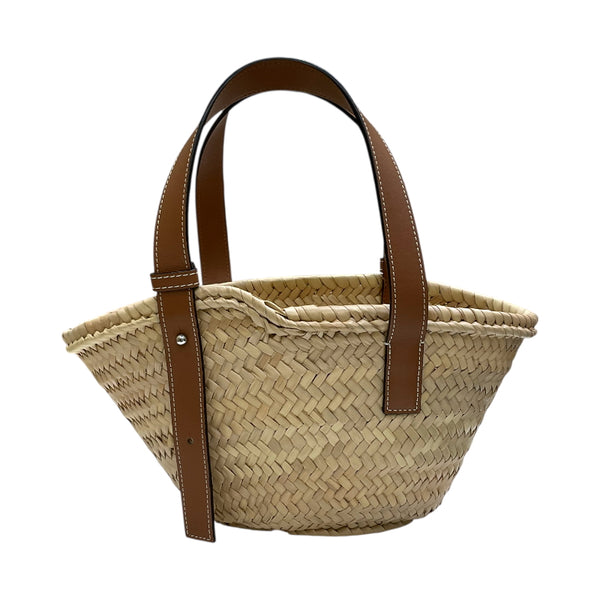 ロエベ LOEWE バスケットバッグ スモール 327.02NS93 ナチュラル×タン ラフィア/カーフスキン トートバッグ