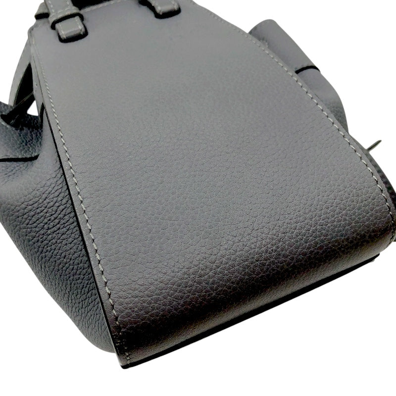 ロエベ LOEWE ハンモック ドローストリングミニ グレー カーフ レディース ショルダーバッグ