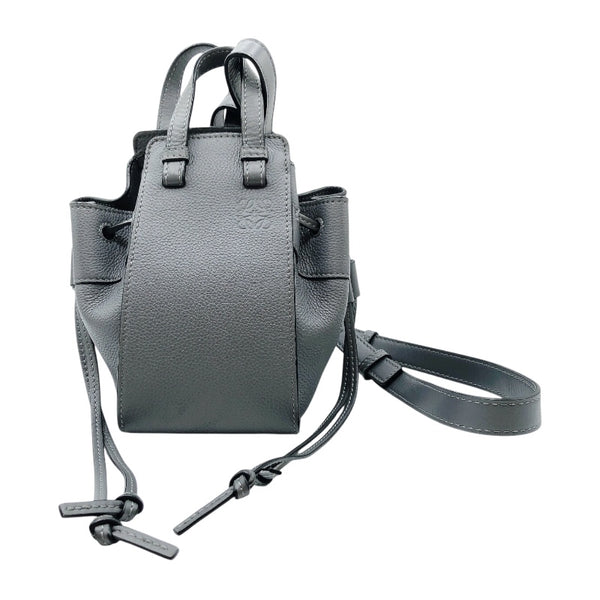 ロエベ LOEWE ハンモック ドローストリングミニ グレー カーフ レディース ショルダーバッグ