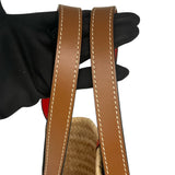 クリスチャン・ルブタン Christian louboutin ルビショア　スモール ブラウン ラフィア・レザー レディース トートバッグ