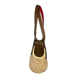 クリスチャン・ルブタン Christian louboutin ルビショア　スモール ブラウン ラフィア・レザー レディース トートバッグ