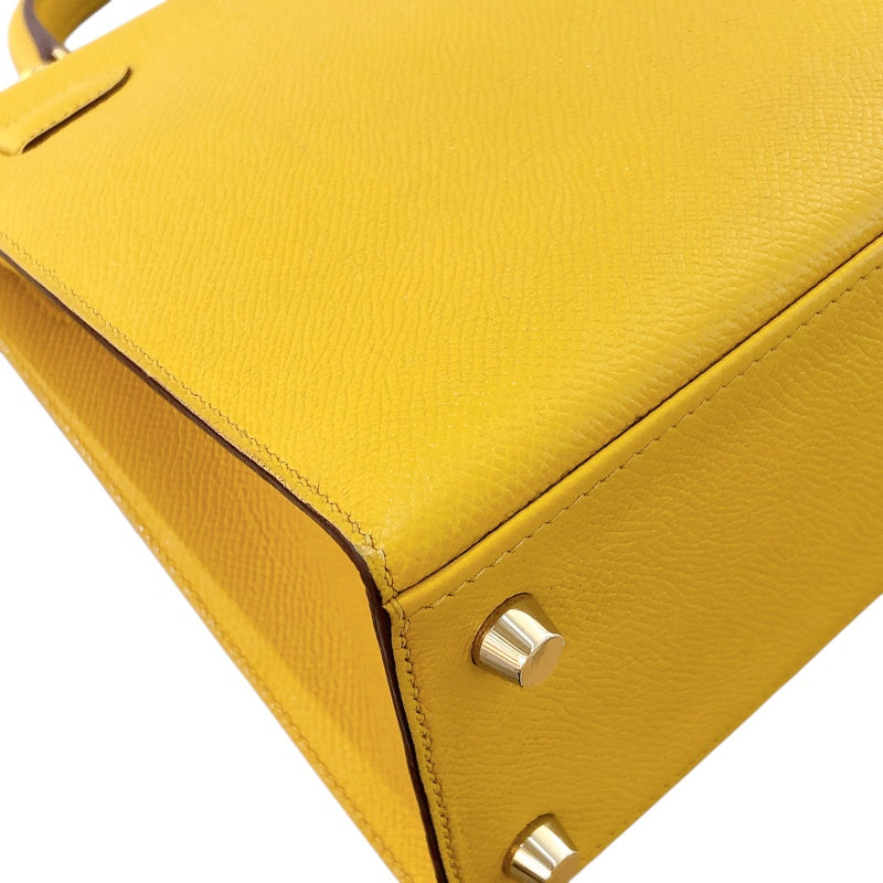 エルメス HERMES ケリー25 外縫い C刻 ジョーヌアンプル/GD金具 エプソン レディース ハンドバッグ