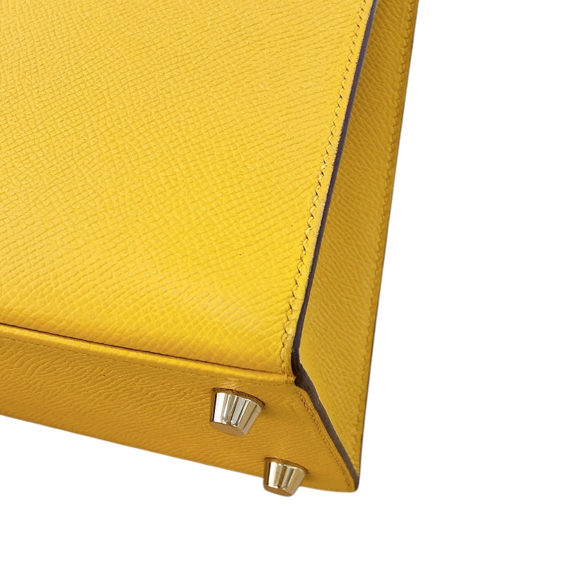 エルメス HERMES ケリー25 外縫い C刻 ジョーヌアンプル/GD金具 エプソン レディース ハンドバッグ