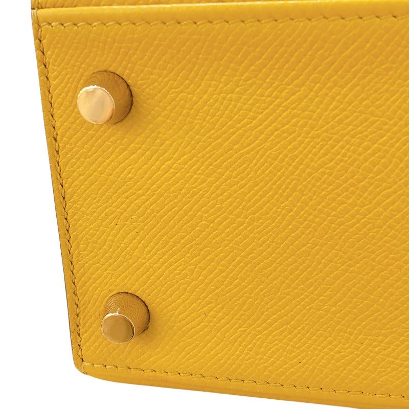 エルメス HERMES ケリー25 外縫い C刻 ジョーヌアンプル/GD金具 エプソン レディース ハンドバッグ