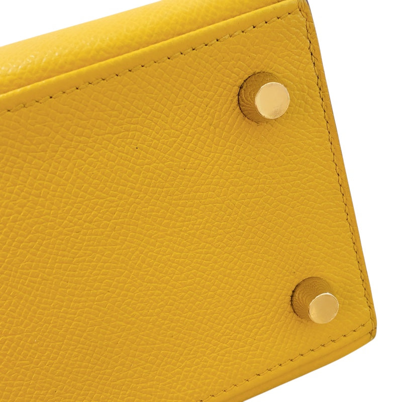 エルメス HERMES ケリー25 外縫い C刻 ジョーヌアンプル/GD金具 エプソン レディース ハンドバッグ