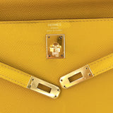 エルメス HERMES ケリー25 外縫い C刻 ジョーヌアンプル/GD金具 エプソン レディース ハンドバッグ