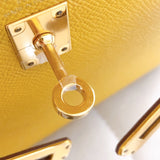 エルメス HERMES ケリー25 外縫い C刻 ジョーヌアンプル/GD金具 エプソン レディース ハンドバッグ