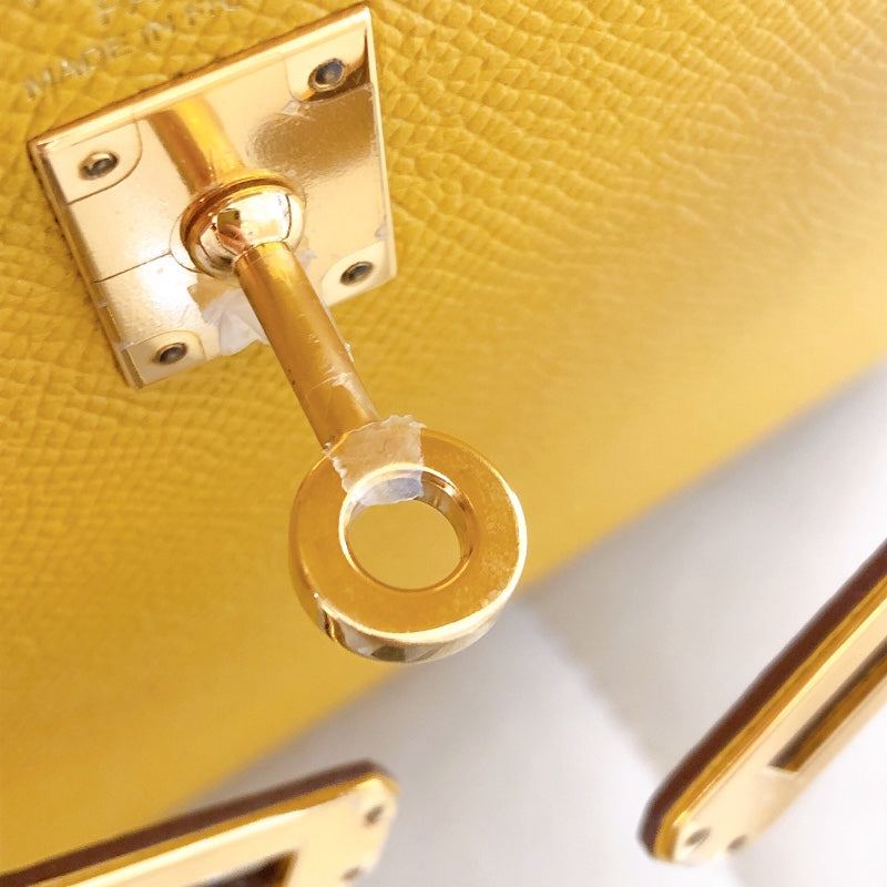 エルメス HERMES ケリー25 外縫い C刻 ジョーヌアンプル/GD金具 エプソン レディース ハンドバッグ