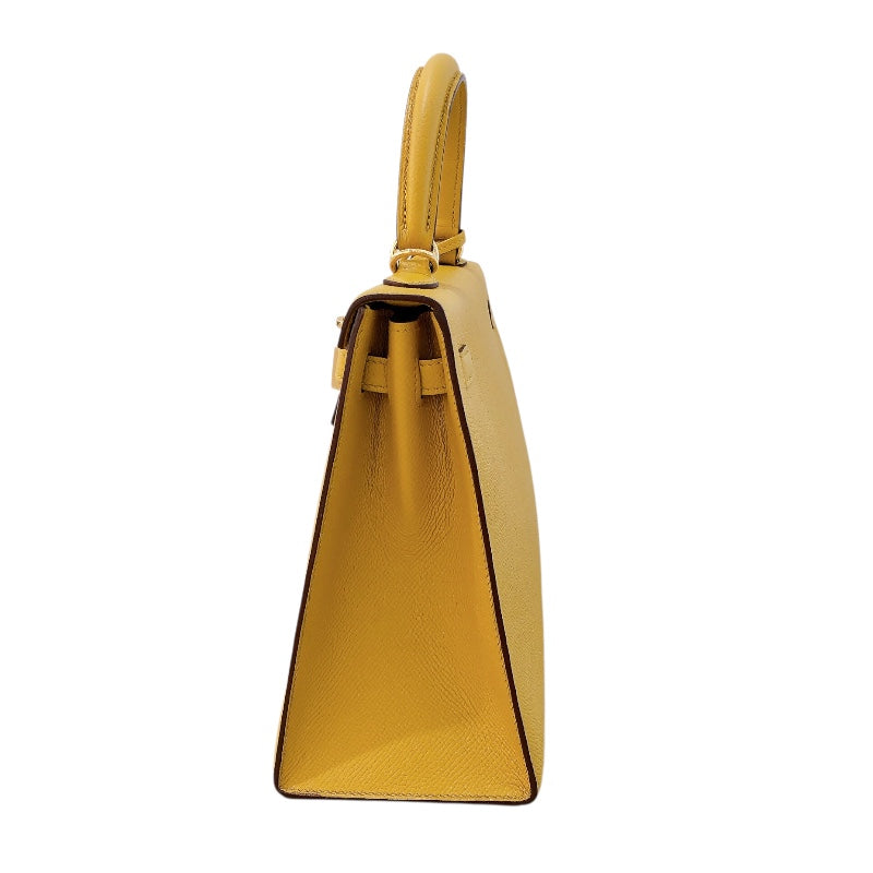 エルメス HERMES ケリー25 外縫い C刻 ジョーヌアンプル/GD金具 エプソン レディース ハンドバッグ