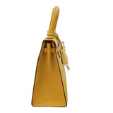 エルメス HERMES ケリー25 外縫い C刻 ジョーヌアンプル/GD金具 エプソン レディース ハンドバッグ