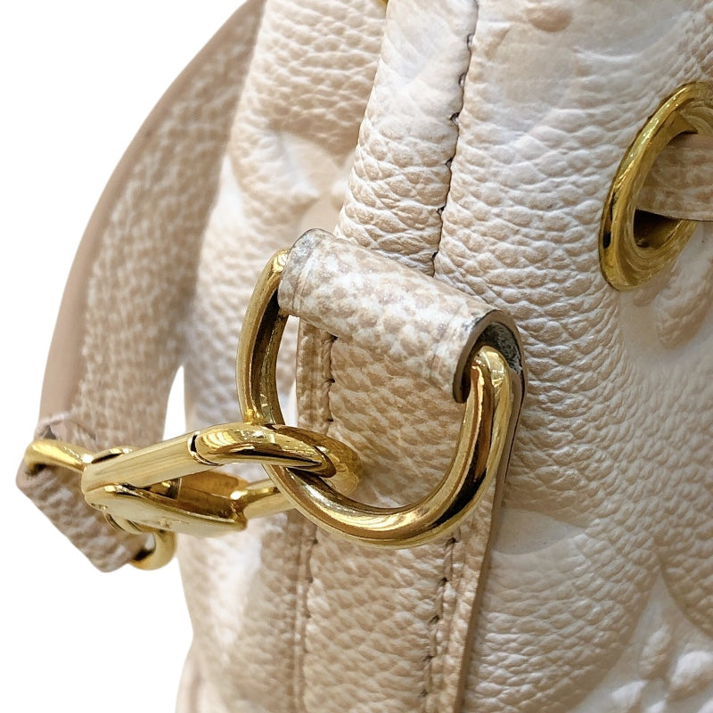 ルイ・ヴィトン LOUIS VUITTON ナノ・ノエ　サマースターダスト M81463 ベージュ モノグラム・アンプラント レディース ショルダーバッグ