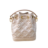 ルイ・ヴィトン LOUIS VUITTON ナノ・ノエ　サマースターダスト M81463 ベージュ モノグラム・アンプラント レディース ショルダーバッグ