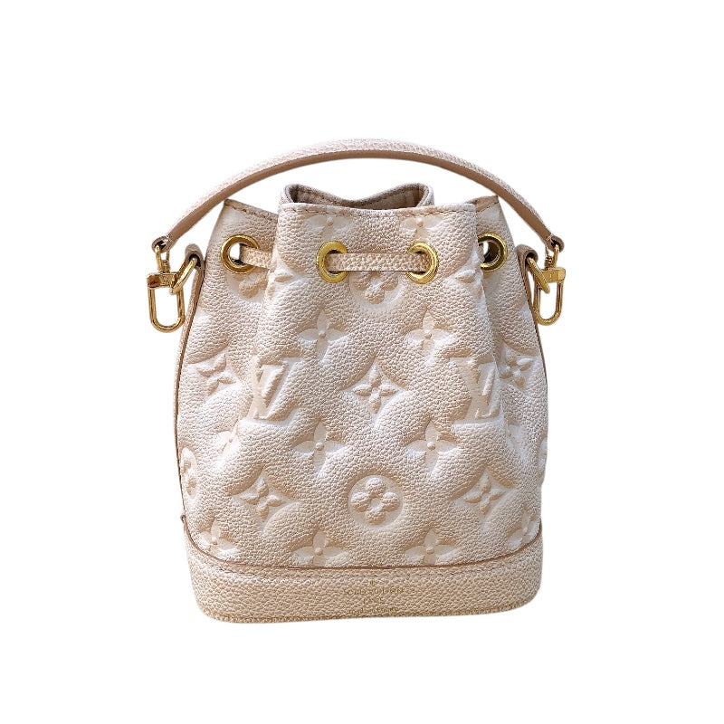 ルイ・ヴィトン LOUIS VUITTON ナノ・ノエ　サマースターダスト M81463 ベージュ モノグラム・アンプラント レディース ショルダーバッグ
